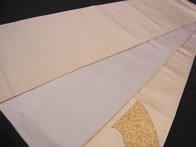 平和屋着物■袋帯 総刺繍 絵巻若松葉 金彩 逸品 n-jx0479