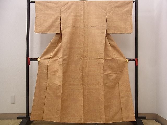 平和屋着物■上質なお召 風景文 逸品 n-jx0595