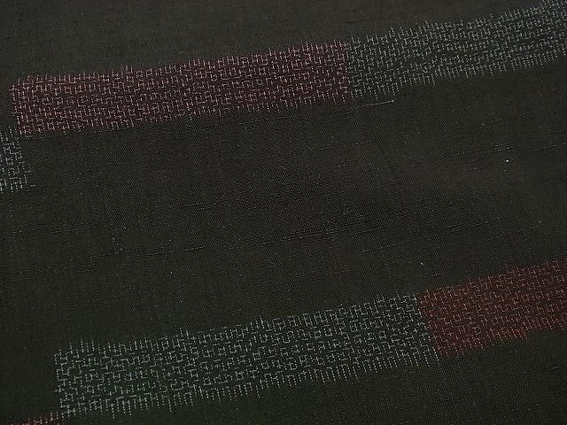 平和屋着物■上質な紬　横段文　逸品　n-jx0850
