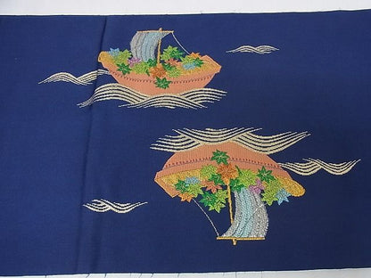 平和屋本店■極上　龍村美術織物　たつむら　六通柄　本袋帯　南蛮花船錦　金銀糸　共箱付き　正絹　逸品　KAAA0716kk4 - 平和屋