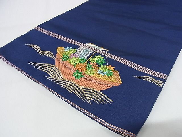 平和屋本店■極上　龍村美術織物　たつむら　六通柄　本袋帯　南蛮花船錦　金銀糸　共箱付き　正絹　逸品　KAAA0716kk4 - 平和屋