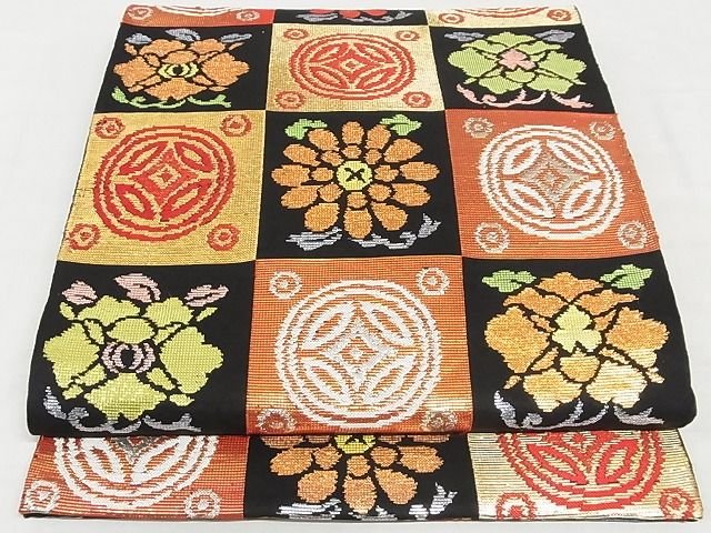 平和屋本店■最高級　龍村平蔵製　本袋帯　遠州錦　黒地　金銀糸　正絹　逸品　KAAA10276kk4 - 平和屋