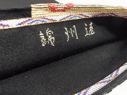 平和屋本店■最高級　龍村平蔵製　本袋帯　遠州錦　黒地　金銀糸　正絹　逸品　KAAA10276kk4 - 平和屋