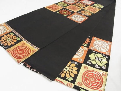 平和屋本店■最高級　龍村平蔵製　本袋帯　遠州錦　黒地　金銀糸　正絹　逸品　KAAA10276kk4 - 平和屋