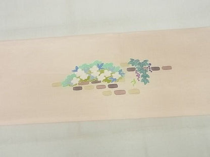 平和屋本店■極上　加賀友禅　佐藤賢一　九寸名古屋帯　加賀白山紬　散歩日和　証紙付き　正絹　逸品　KAAA10345kk4 - 平和屋