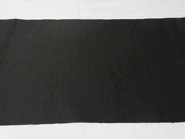 平和屋本店■極上　本場黄八丈　紬　八寸名古屋帯　西條吉広　暗黒色　証紙付き　正絹　逸品　KAAA10387kk4 - 平和屋