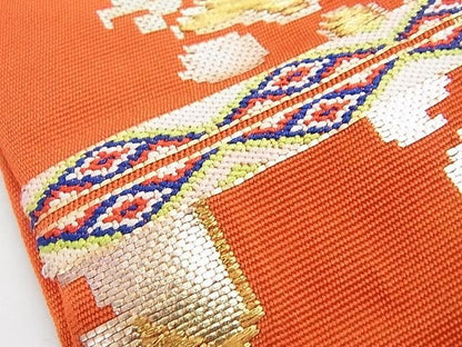 平和屋本店■最高級　龍村平蔵製　六通柄　本袋帯　円文白虎錦　金銀糸　正絹　逸品　KAAA10453kk4 - 平和屋