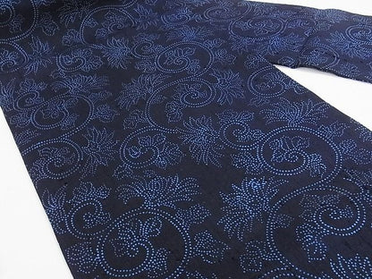 平和屋本店■極上　浦野理一　経節紬　九寸名古屋帯　花唐草文　正絹　逸品　未使用　KAAA10498kk4 - 平和屋