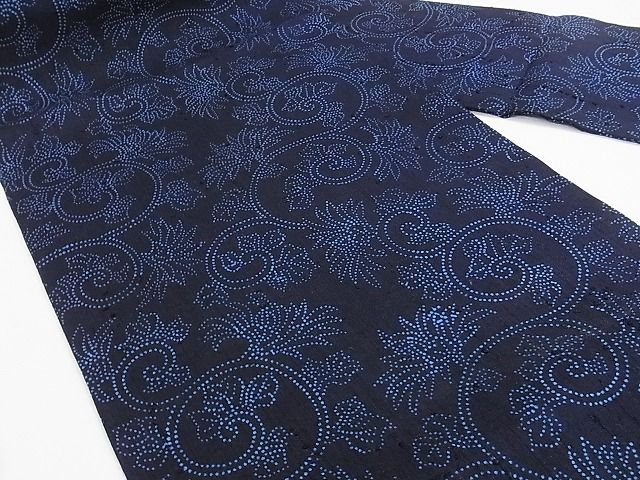 平和屋本店■極上　浦野理一　経節紬　九寸名古屋帯　花唐草文　正絹　逸品　未使用　KAAA10498kk4 - 平和屋