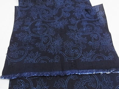 平和屋本店■極上　浦野理一　経節紬　九寸名古屋帯　花唐草文　正絹　逸品　未使用　KAAA10498kk4 - 平和屋