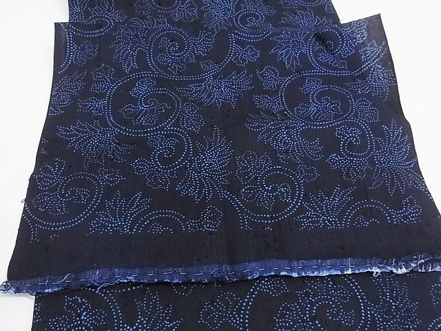 平和屋本店■極上　浦野理一　経節紬　九寸名古屋帯　花唐草文　正絹　逸品　未使用　KAAA10498kk4 - 平和屋