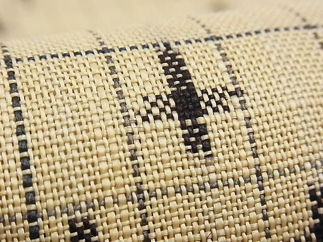 平和屋本店■極上 夏物　石川県指定無形文化財　能登上布　本麻手織上布　八寸名古屋帯 十字絣 証紙付き 逸品 KAAA10632kk4 - 平和屋