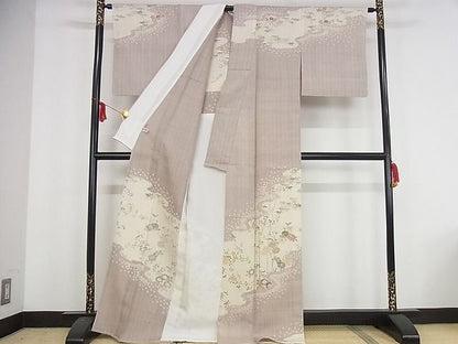 平和屋本店■極上　夏物　染織の名門　しょうざん 　生紬　訪問着　枝花文　ますいわ屋扱い　正絹　逸品　KAAA1124kk4 - 平和屋