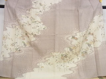 平和屋本店■極上　夏物　染織の名門　しょうざん 　生紬　訪問着　枝花文　ますいわ屋扱い　正絹　逸品　KAAA1124kk4 - 平和屋