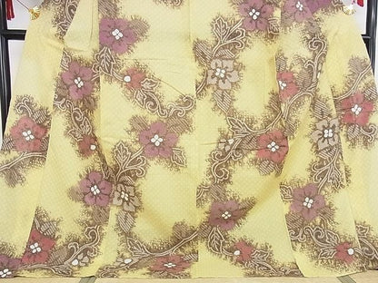 平和屋本店■極上　夏物　浴衣　有松鳴海絞り　花唐草文　トールサイズ　綿　逸品　KAAA1224kk4 - 平和屋