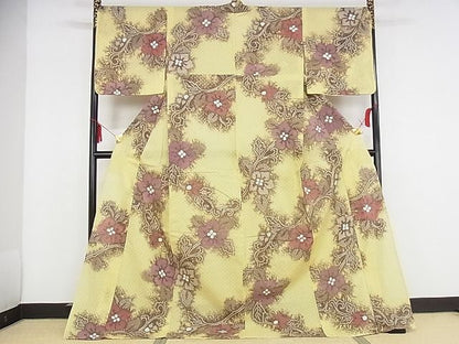 平和屋本店■極上　夏物　浴衣　有松鳴海絞り　花唐草文　トールサイズ　綿　逸品　KAAA1224kk4 - 平和屋