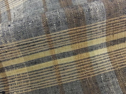 平和屋本店■極上　郡上紬　草木染　格子　正絹　逸品　未使用　KAAA1246kk4 - 平和屋