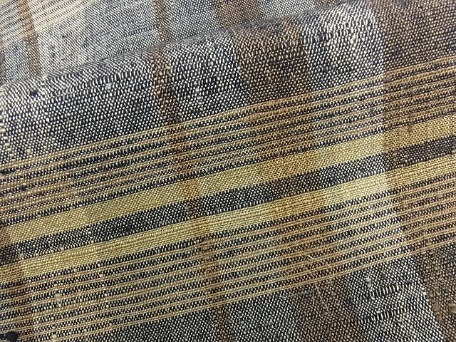 平和屋本店■極上　郡上紬　草木染　格子　正絹　逸品　未使用　KAAA1246kk4 - 平和屋