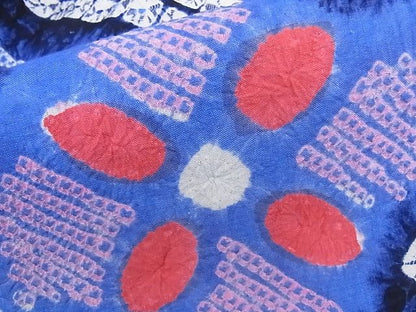 平和屋本店■極上　夏物　浴衣　有松鳴海絞り　幾何学花文　綿　逸品　KAAA1272kk4 - 平和屋