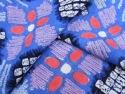 平和屋本店■極上　夏物　浴衣　有松鳴海絞り　幾何学花文　綿　逸品　KAAA1272kk4 - 平和屋