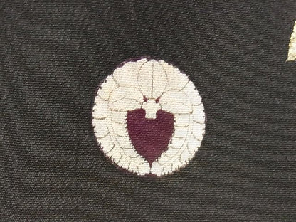 平和屋本店■極上　アンティーク　大正ロマン　振袖　刺繍　松竹梅飛鶴花文　金彩　正絹　逸品　KAAA1299kk4 - 平和屋