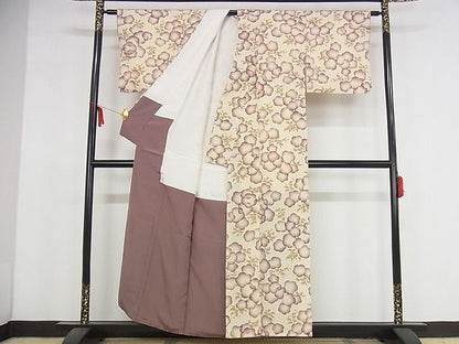 平和屋本店■極上　銀座　志ま亀　小紋　舞花文　たとう紙付き　正絹　逸品　KAAA1305kk4 - 平和屋