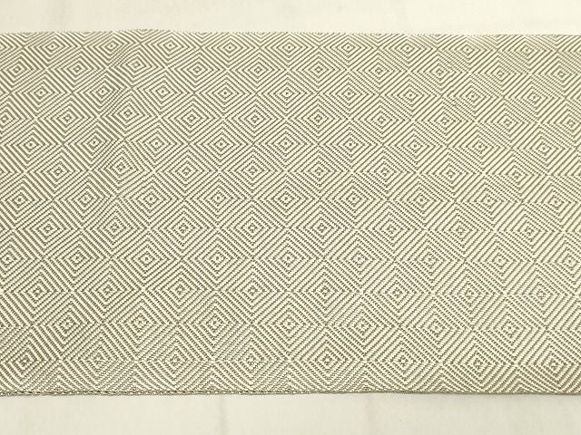 平和屋本店■極上　伊兵衛織　工芸手織　八寸名古屋帯　入子菱　一重帯　正絹　逸品　未使用　KAAA1532kk4 - 平和屋