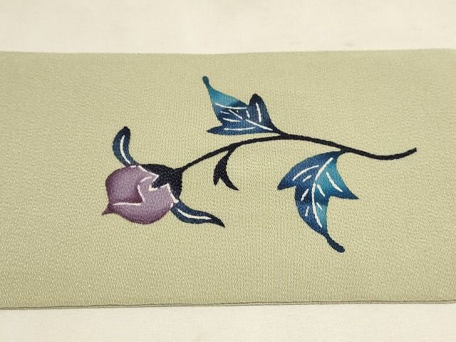 平和屋本店■最高級　城間栄順　本場琉球紅型　九寸名古屋帯　唐獅子　鬼しぼ縮緬　蒸栗色　正絹　逸品　KAAA1562kk4 - 平和屋