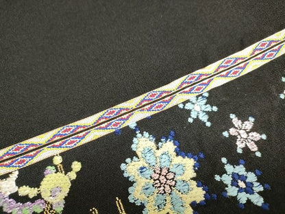 平和屋本店■最高級　龍村平蔵製　六通柄　本袋帯　千代乃冠錦　黒地　金銀糸　高島屋扱い　正絹　逸品　未使用　KAAA1568kk4 - 平和屋