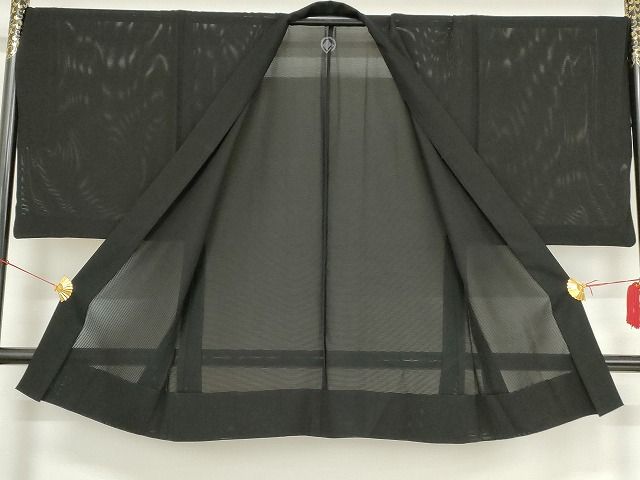 平和屋本店■希少　夏物　男性　絽　羽織　黒地　逸品　KAAA1576kk4 - 平和屋