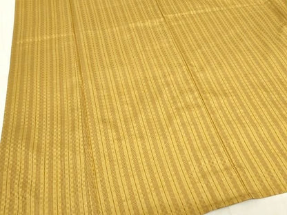 平和屋本店■希少　山下八百子　本場黄八丈　紬　市松綾織　単衣　正絹　逸品　KAAA1694kk4 - 平和屋