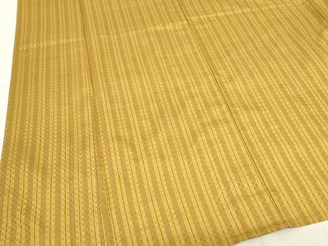 平和屋本店■希少　山下八百子　本場黄八丈　紬　市松綾織　単衣　正絹　逸品　KAAA1694kk4 - 平和屋