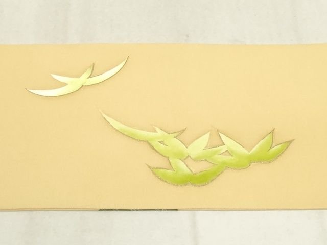 平和屋本店■極上　銀座　志ま亀　九寸名古屋帯　大津絵　花売娘　金彩　たとう紙付き　正絹　逸品　未使用　KAAA1733kk4 - 平和屋