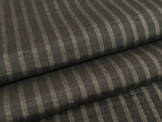 平和屋本店■極上　工芸呉服　芥川　紬　縞　たとう紙付き　正絹　逸品　KAAA1744kk5 - 平和屋