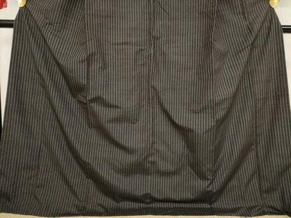 平和屋本店■極上　工芸呉服　芥川　紬　縞　たとう紙付き　正絹　逸品　KAAA1744kk5 - 平和屋