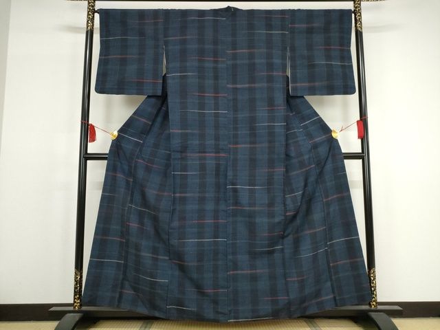 平和屋本店■極上　郡上紬　草木染　霞文　正絹　逸品　KAAA1761kk5 - 平和屋