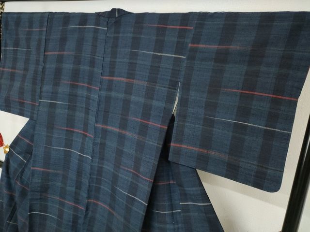 平和屋本店■極上　郡上紬　草木染　霞文　正絹　逸品　KAAA1761kk5 - 平和屋