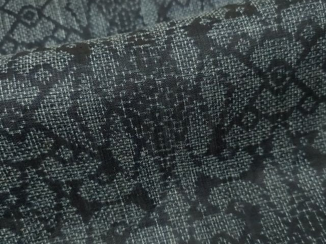 平和屋本店■極上　夏物　重要無形文化財　本場宮古上布　苧麻　花菱文　逸品　KAAA1762kk5 - 平和屋