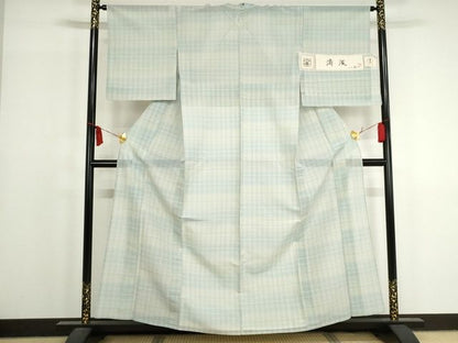 平和屋本店■希少　夏物　紅花紬　米沢　新田工房　濤波　証紙付き　正絹　逸品　KAAA1773kk5 - 平和屋