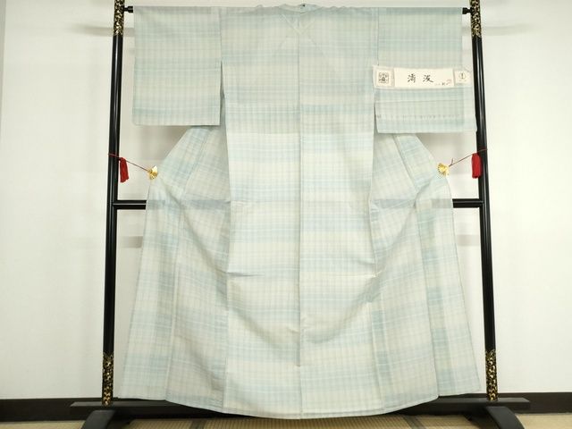 平和屋本店■希少　夏物　紅花紬　米沢　新田工房　濤波　証紙付き　正絹　逸品　KAAA1773kk5 - 平和屋