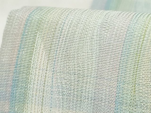 平和屋本店■希少　夏物　紅花紬　米沢　新田工房　濤波　証紙付き　正絹　逸品　KAAA1773kk5 - 平和屋