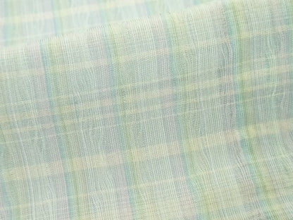 平和屋本店■希少　夏物　紅花紬　米沢　新田工房　濤波　証紙付き　正絹　逸品　KAAA1773kk5 - 平和屋