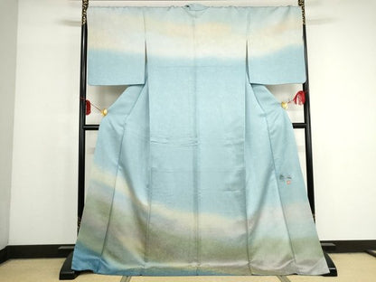 平和屋本店■極上　久保田一竹　幻の辻が花　訪問着　霞文　暈し染め　金通し地　正絹　逸品　KAAA1774kk5 - 平和屋