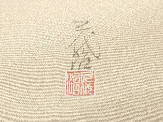 平和屋本店■極上　本加賀友禅作家　石田巳代治　訪問着　シルクロード　ラクダ　砂漠　証紙付き　灰梅色地　逸品　KAAA1786kk5 - 平和屋