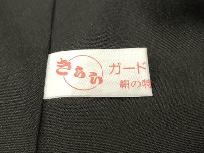 平和屋本店■極上　総刺繍　訪問着　花唐草文　黒地　金糸　丹後ちりめん　反端付き　逸品　KAAA1788kk5 - 平和屋