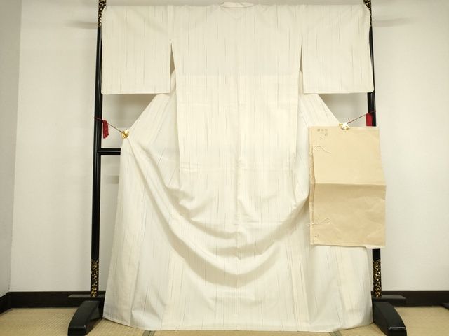 平和屋本店■極上　紬　単衣　雨絣　たとう紙付き　青山八木扱い　逸品　KAAA1798kk5 - 平和屋