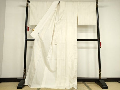 平和屋本店■極上　紬　単衣　雨絣　たとう紙付き　青山八木扱い　逸品　KAAA1798kk5 - 平和屋