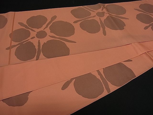 平和屋着物■六通柄 本袋帯 舞花文 逸品 kb0742