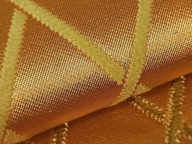 平和屋着物■九寸名古屋帯 唐織 間垣文 金糸 逸品 kb0841
