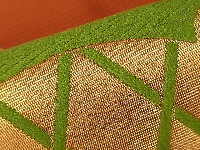 平和屋着物■九寸名古屋帯 唐織 間垣文 金糸 逸品 kb0841